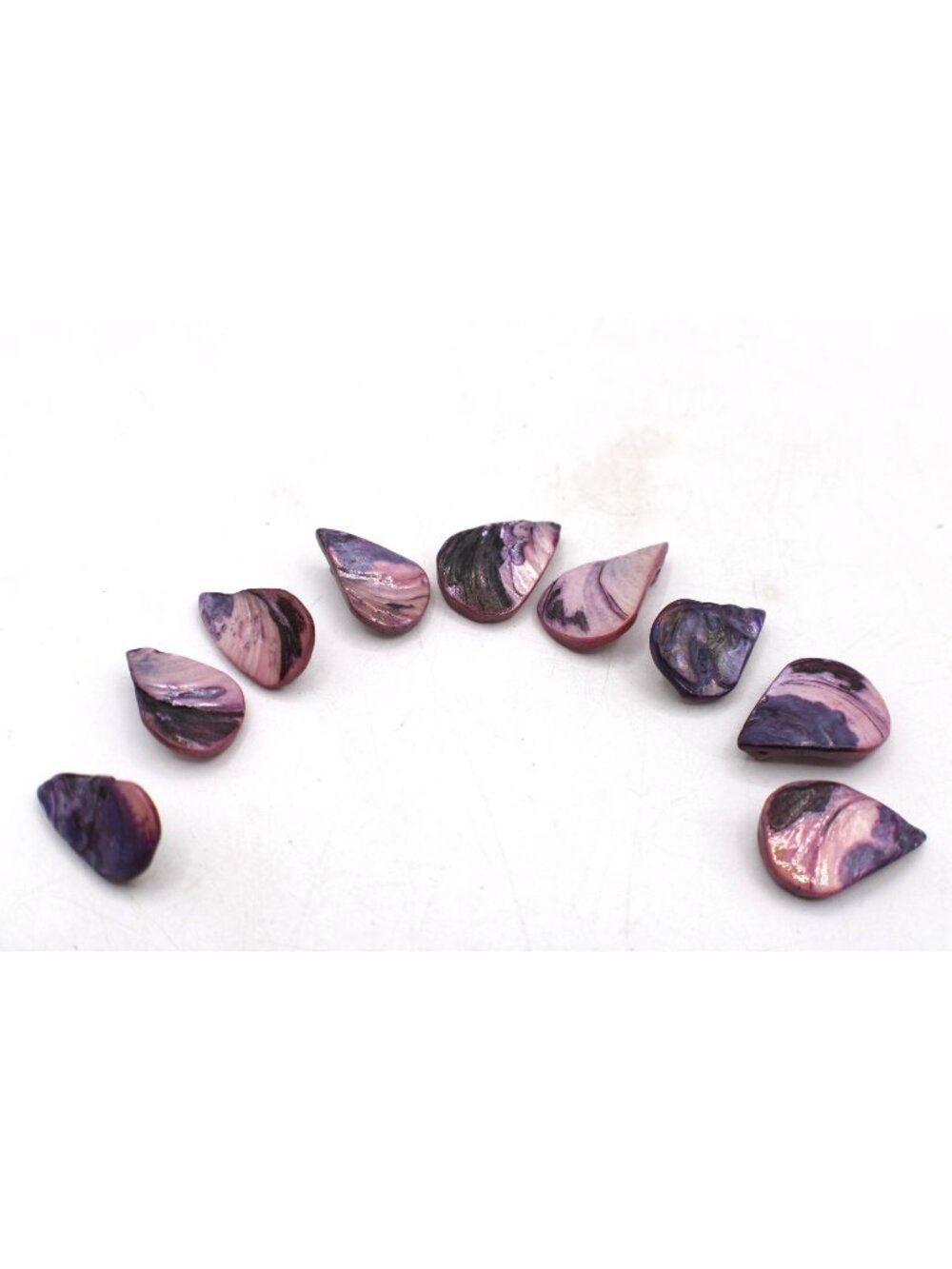 Purple Marble Teardrop Gemstone Beads Jewelry Making Charms Craft Supplies Boho